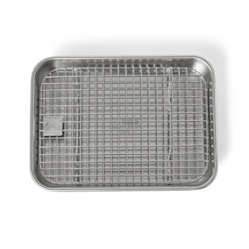 Culimat gastro fad med afkølingsrist - Rustfrit stål, 18x14x2,5 cm - Culimat