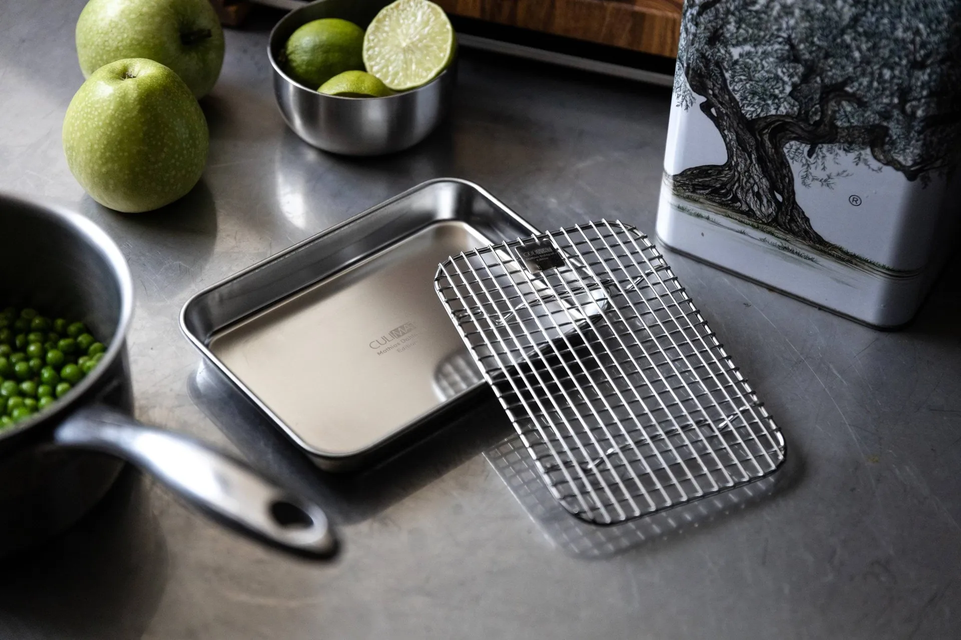 Culimat gastro fad med afkølingsrist, Rustfrit stål, 18x14x2,5 cm Culimat