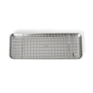 Culimat gastro fad med afkølingsrist - Rustfrit stål, 38x14x2,5 cm - Culimat