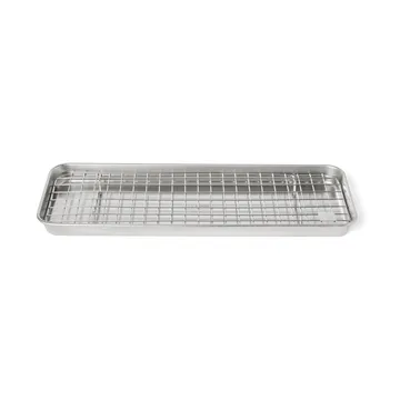 Culimat gastro fad med afkølingsrist - Rustfrit stål, 38x14x2,5 cm - Culimat