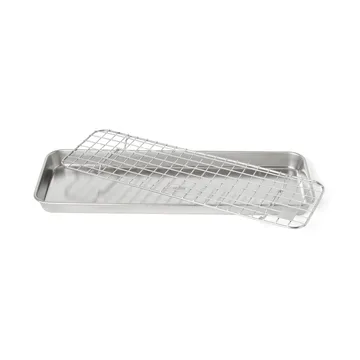 Culimat gastro fad med afkølingsrist - Rustfrit stål, 38x14x2,5 cm - Culimat