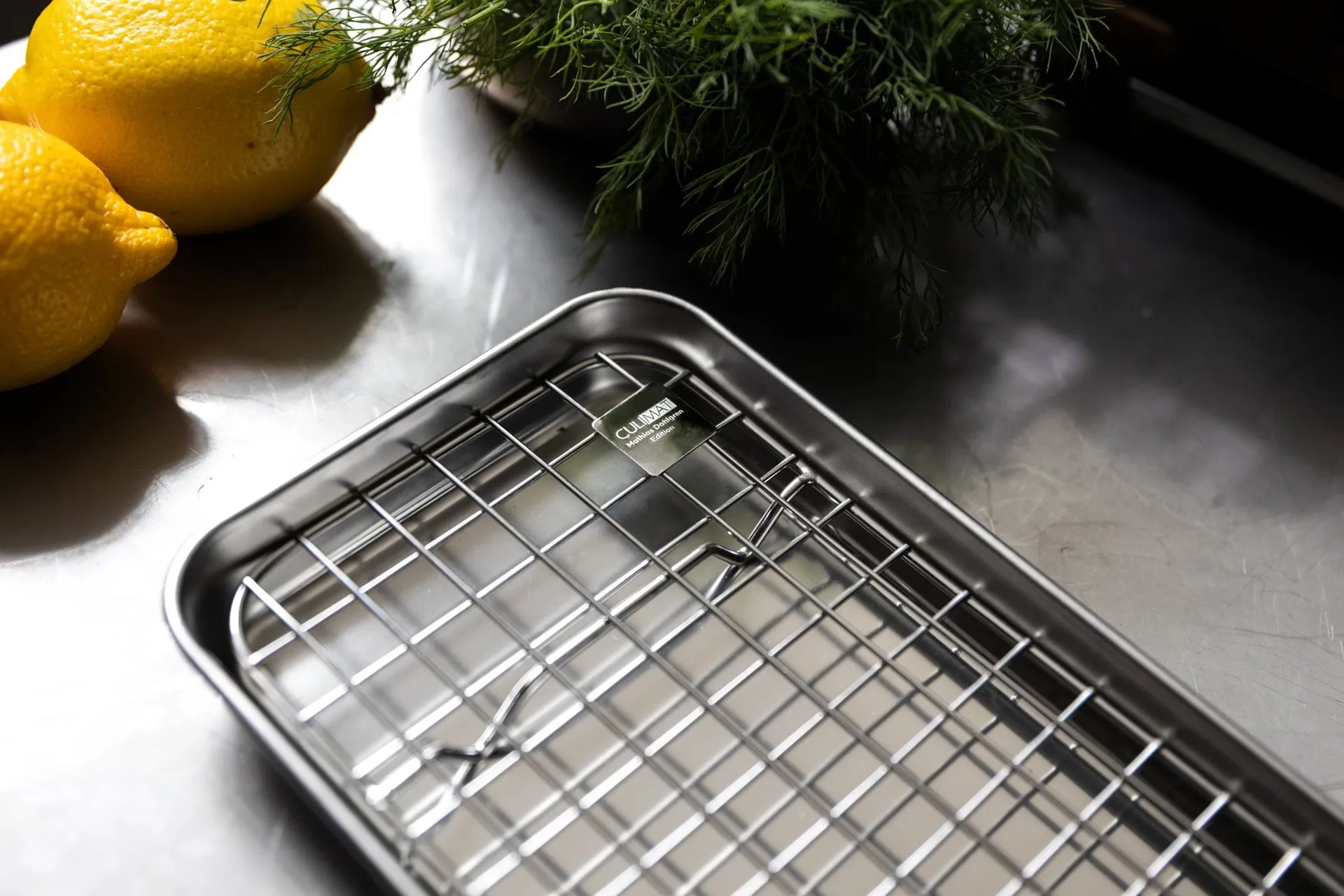 Culimat gastro fad med afkølingsrist, Rustfrit stål, 38x14x2,5 cm Culimat