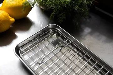 Culimat gastro fad med afkølingsrist - Rustfrit stål, 38x14x2,5 cm - Culimat