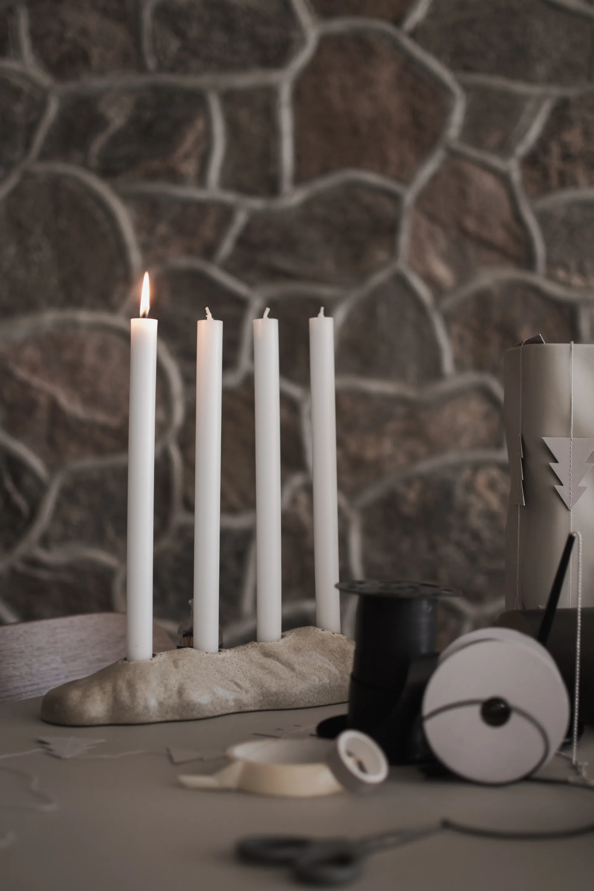 Base adventslysestage, Beige DBKD