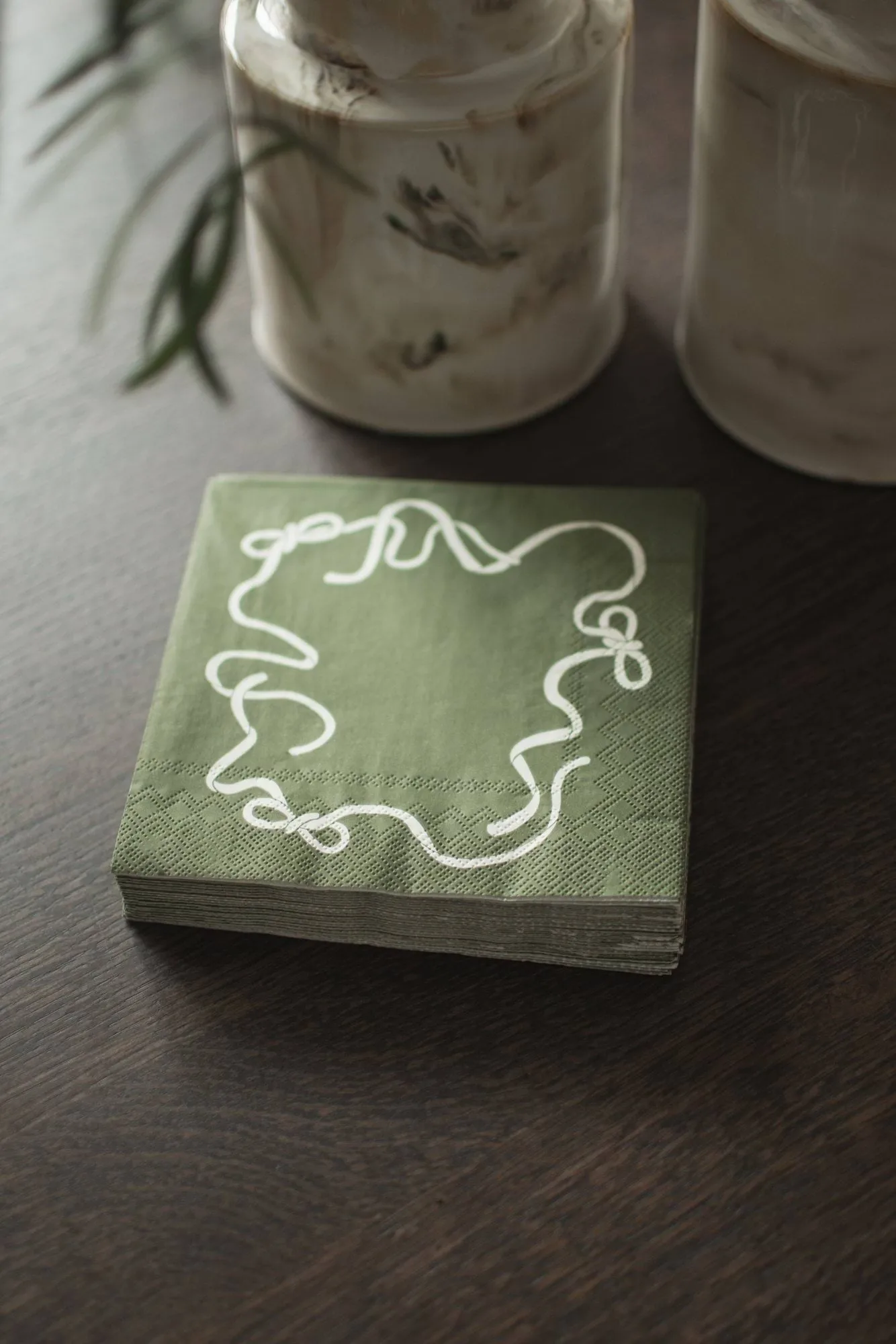 Bow papirserviet 33x33 cm, Green DBKD