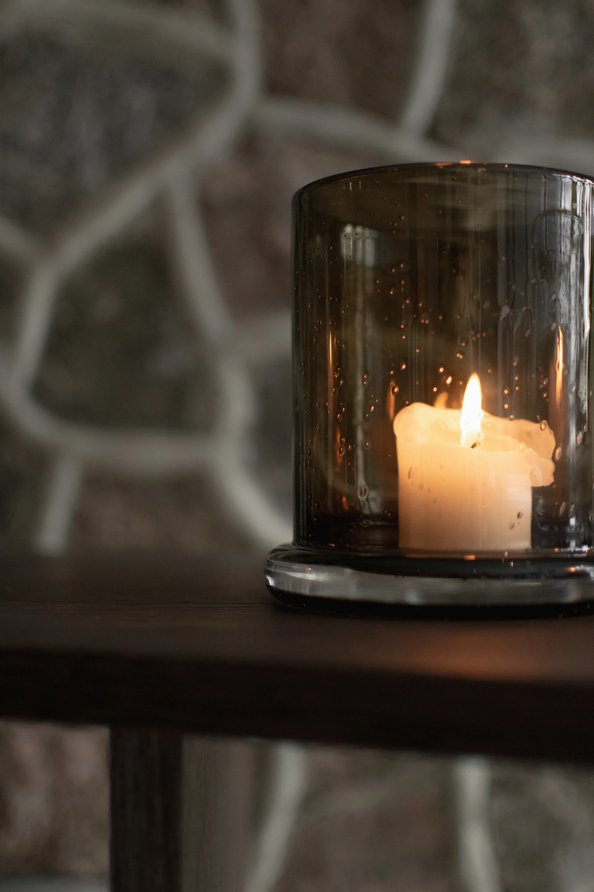 Bubble fyrfadsstage Ø20 cm, Brown DBKD