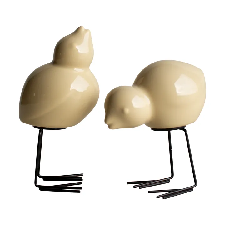 DBKD Swedish Birds påskedekoration 2-pak - Shiny yellow - DBKD