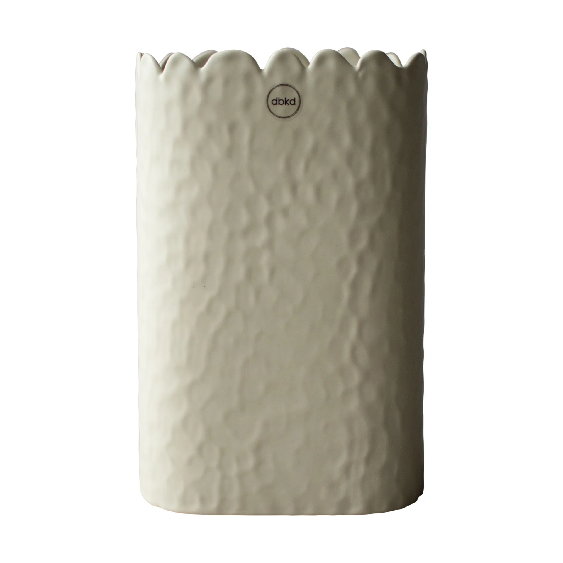 Flowery vase 20 cm, Creme DBKD