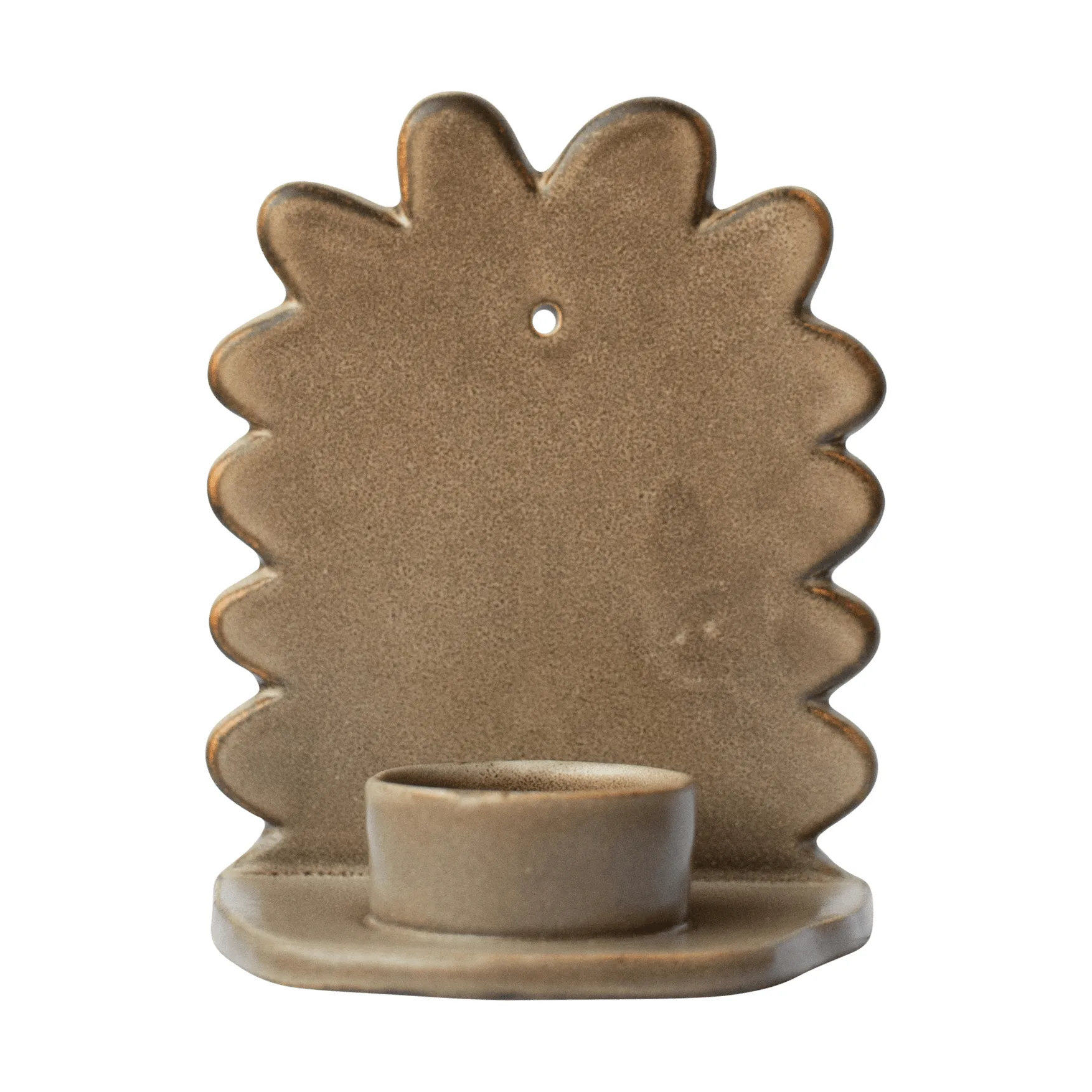 Flowery væglysestage, Beige DBKD