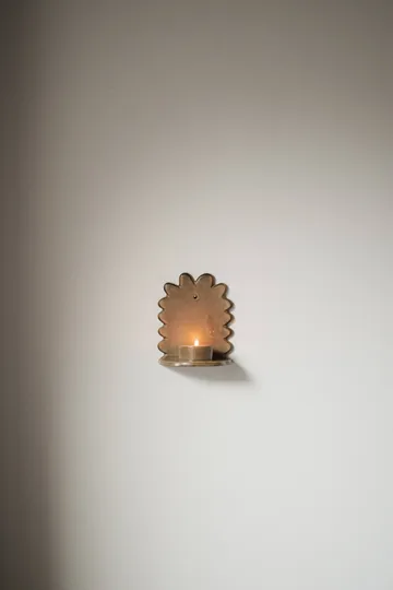 Flowery væglysestage - Beige - DBKD