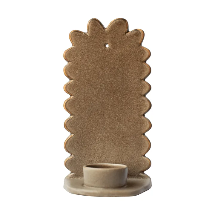 Flowery væglysestage - Beige - DBKD