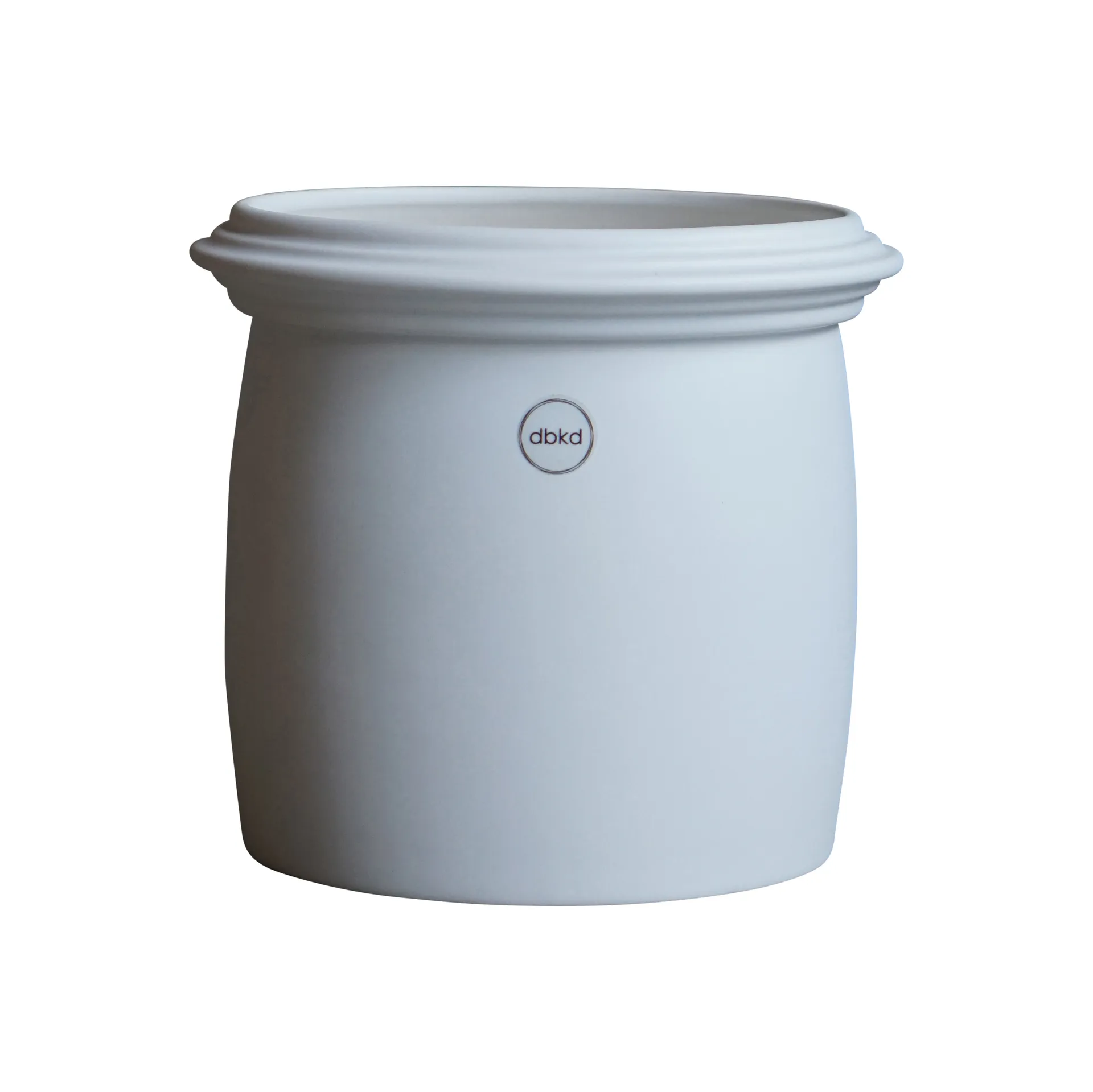 Kruset urtepotte mat hvid, Small Ø18 cm DBKD