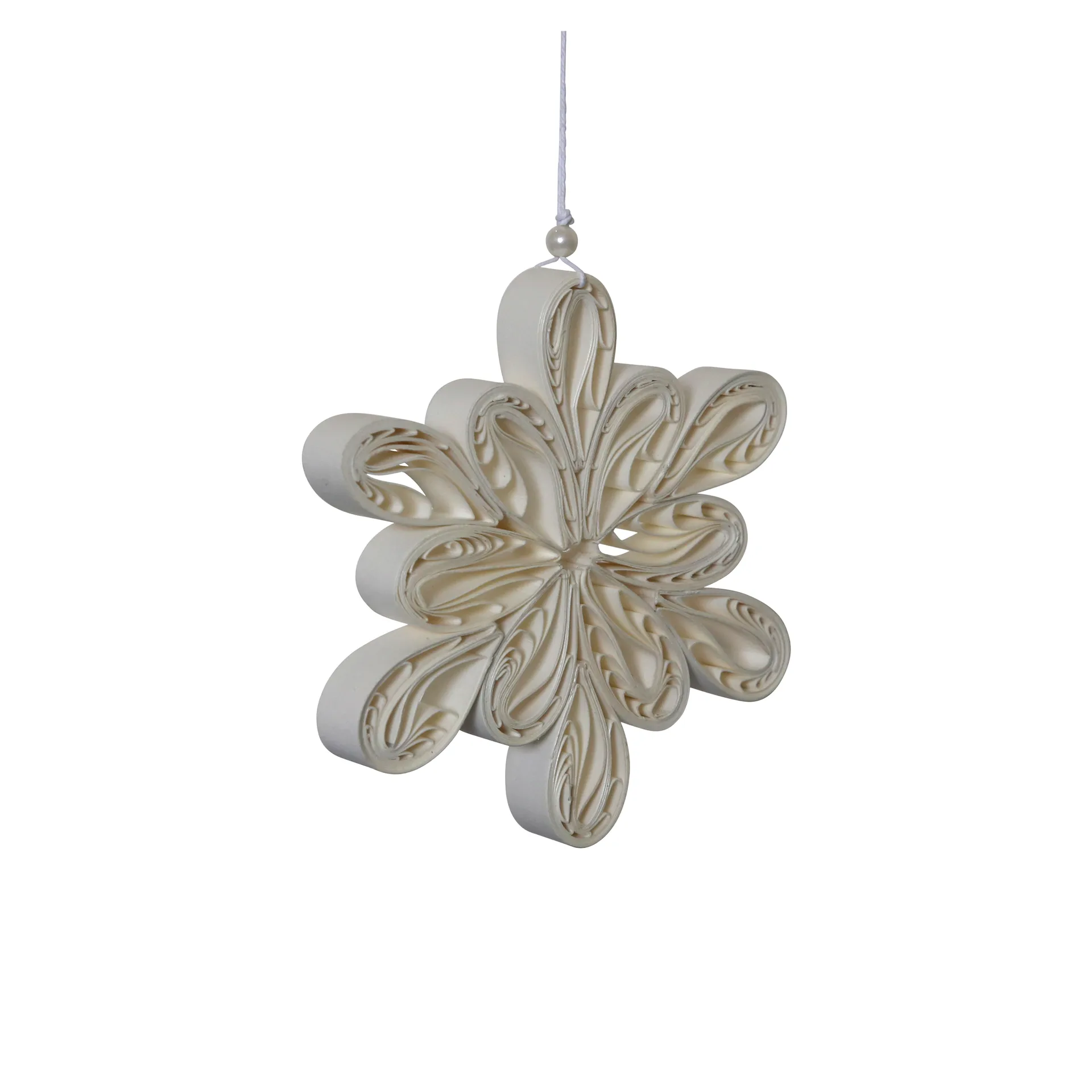 Light Flake snefnug hvid, Stor Ø12 cm DBKD