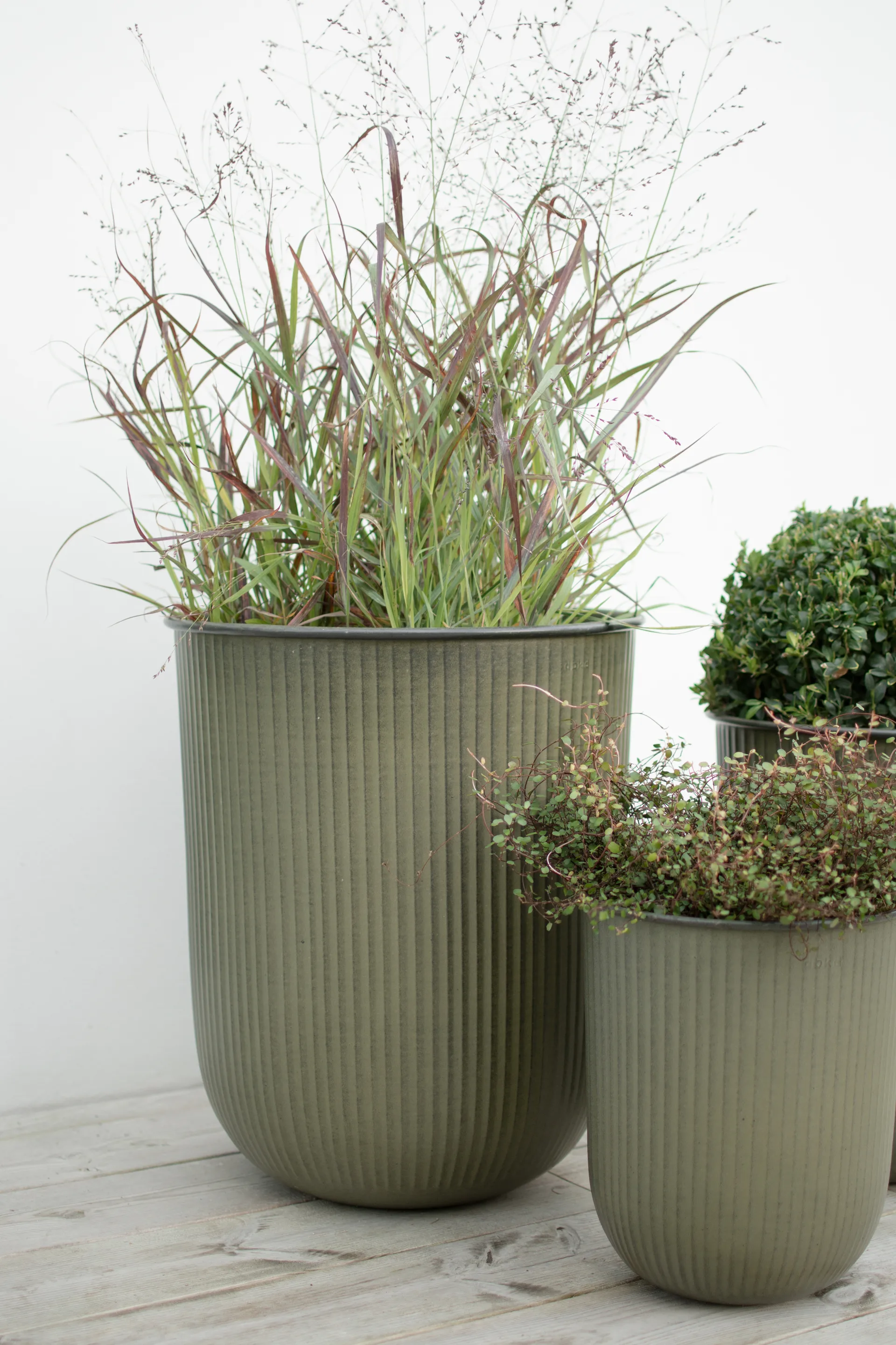 Out stripe krukke 3 dele, Green DBKD