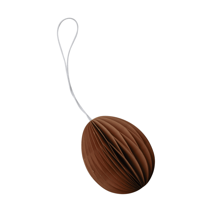 Ovoid påskeophæng papir 7 cm - Terracotta - DBKD