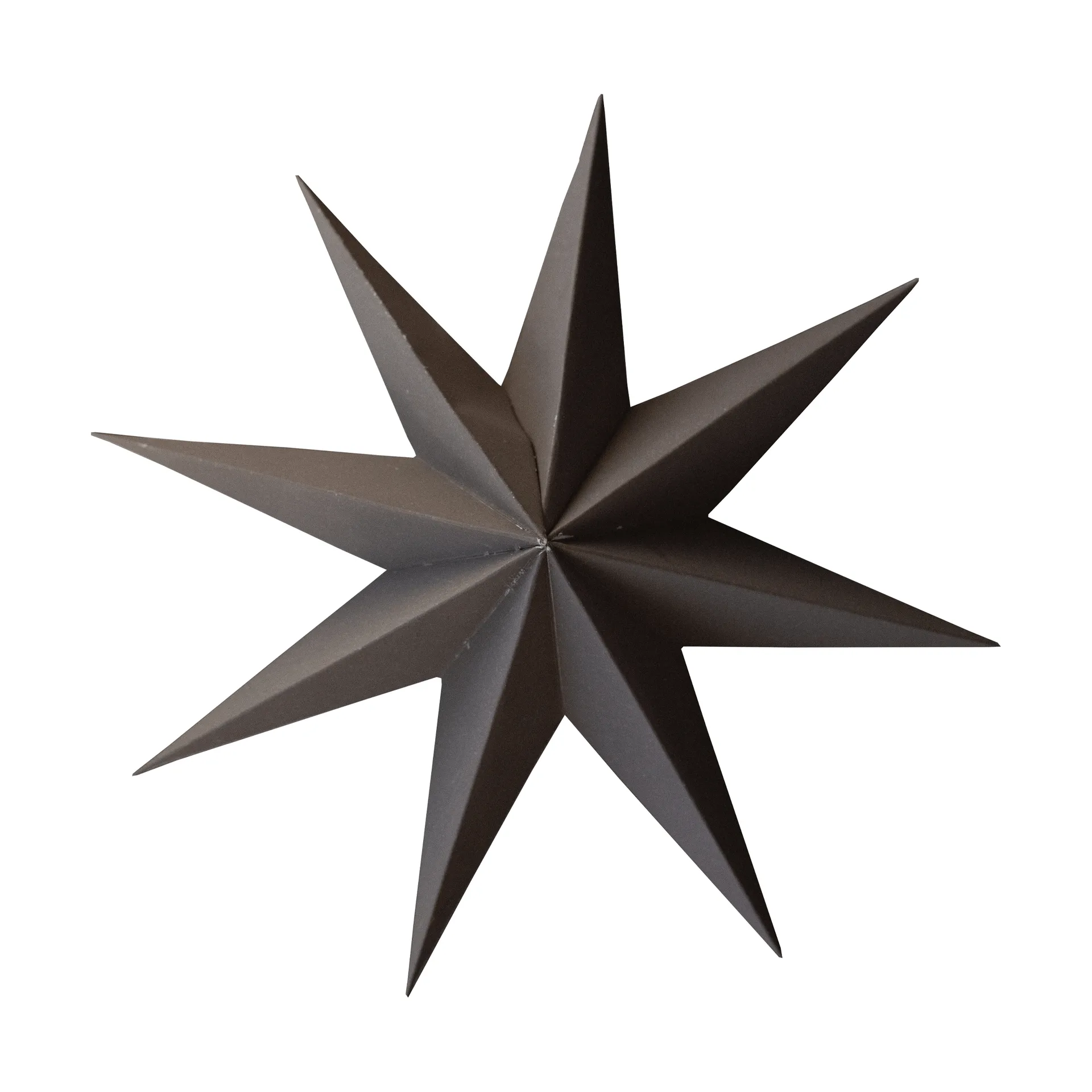 DBKD Paper winter star dekoration ophæng Brown, large, Ø19 cm