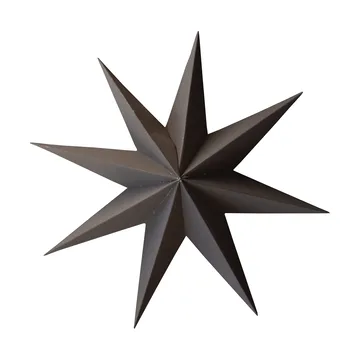 Paper winter star dekoration ophæng - Brown, large, Ø19 cm - DBKD