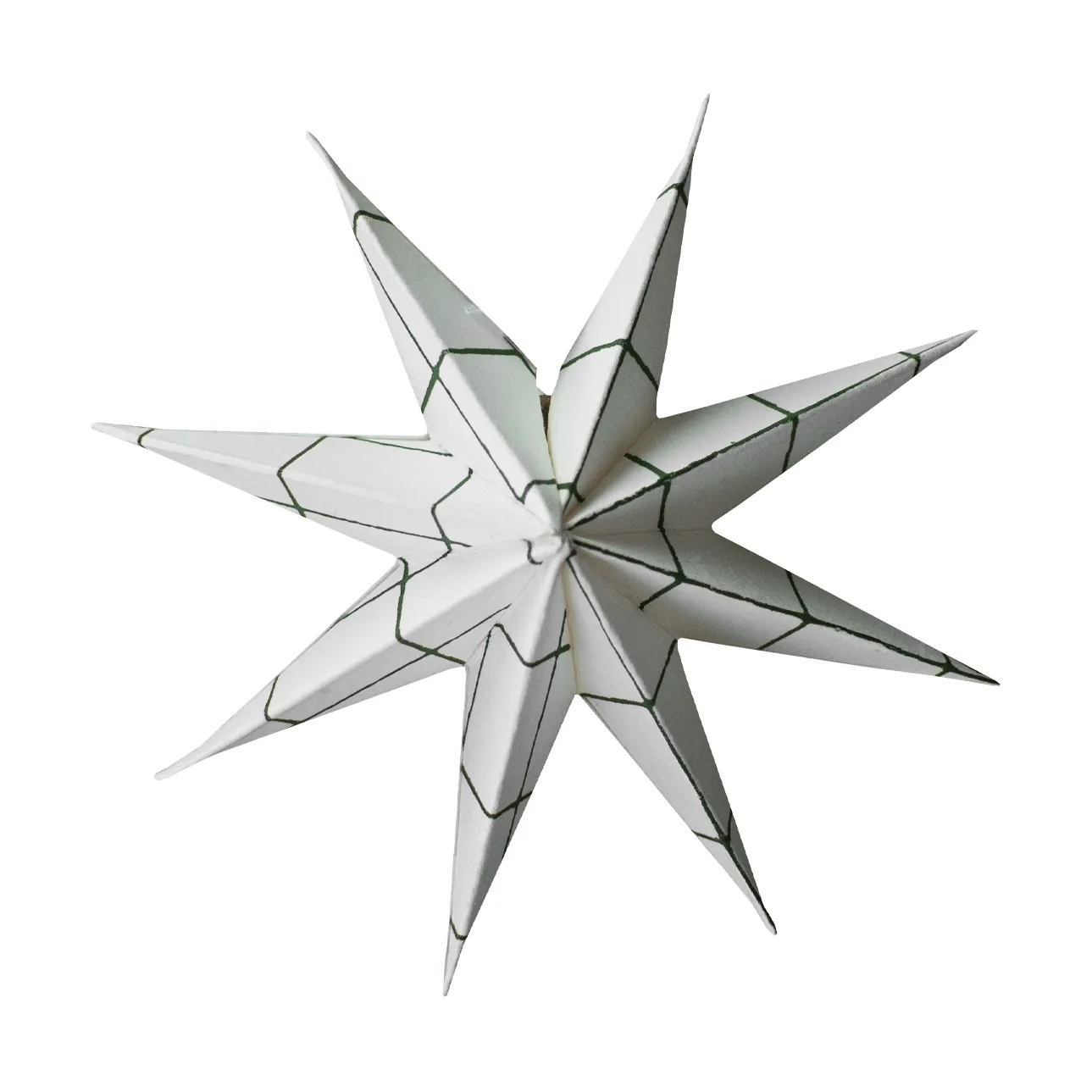 DBKD Paper winter star dekoration ophæng Square white, small, Ø9 cm