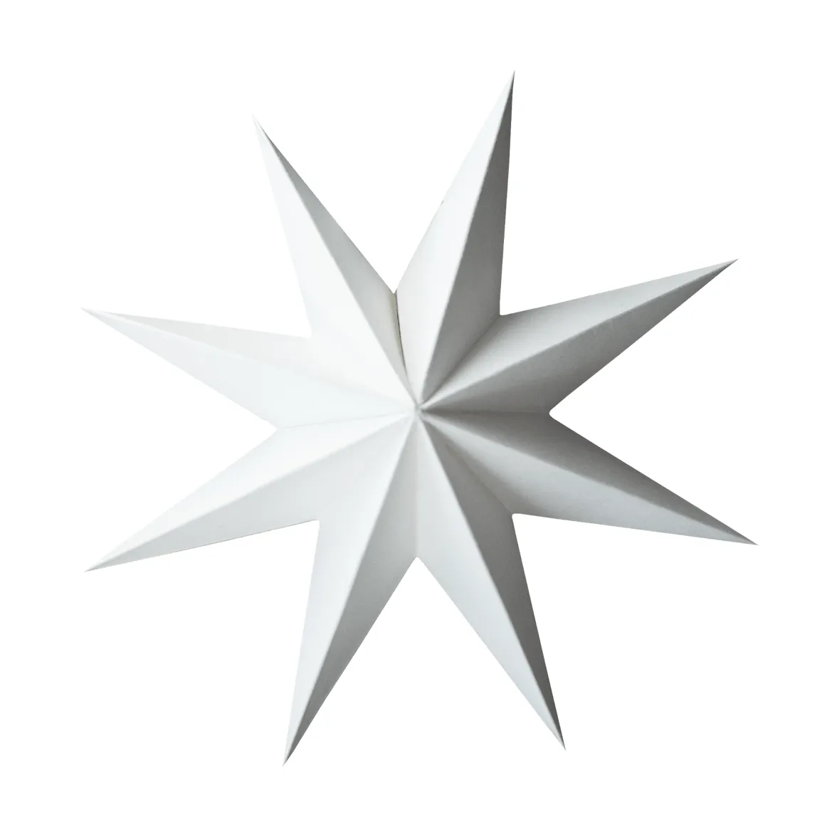 DBKD Paper winter star dekoration ophæng White, small, Ø9 cm