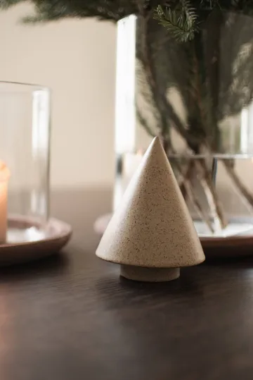 Peak træ dekorationsdetalje - Beige, Ø9 cm - DBKD