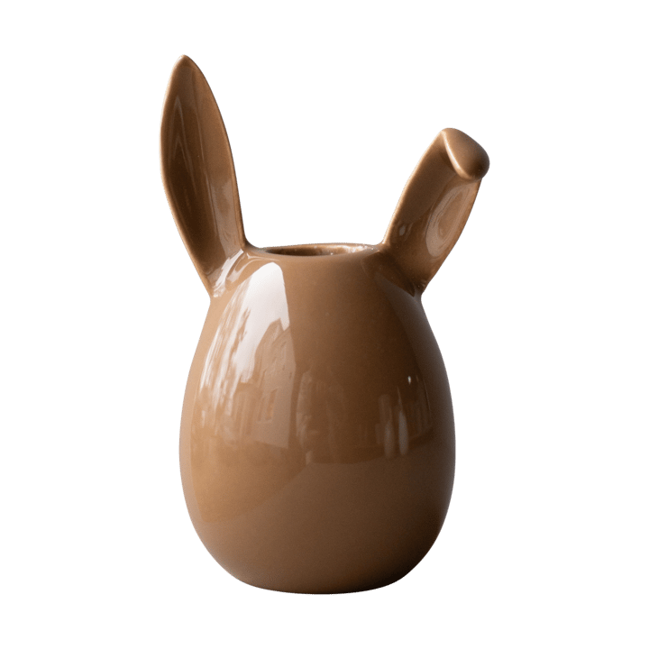Rabbit lysestage 13 cm - Shiny nougat - DBKD