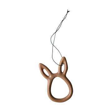 Sprinkle rabbit påskeophæng 8 cm - Shiny nougat - DBKD