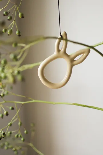 Sprinkle rabbit påskeophæng 8 cm - Shiny yellow - DBKD