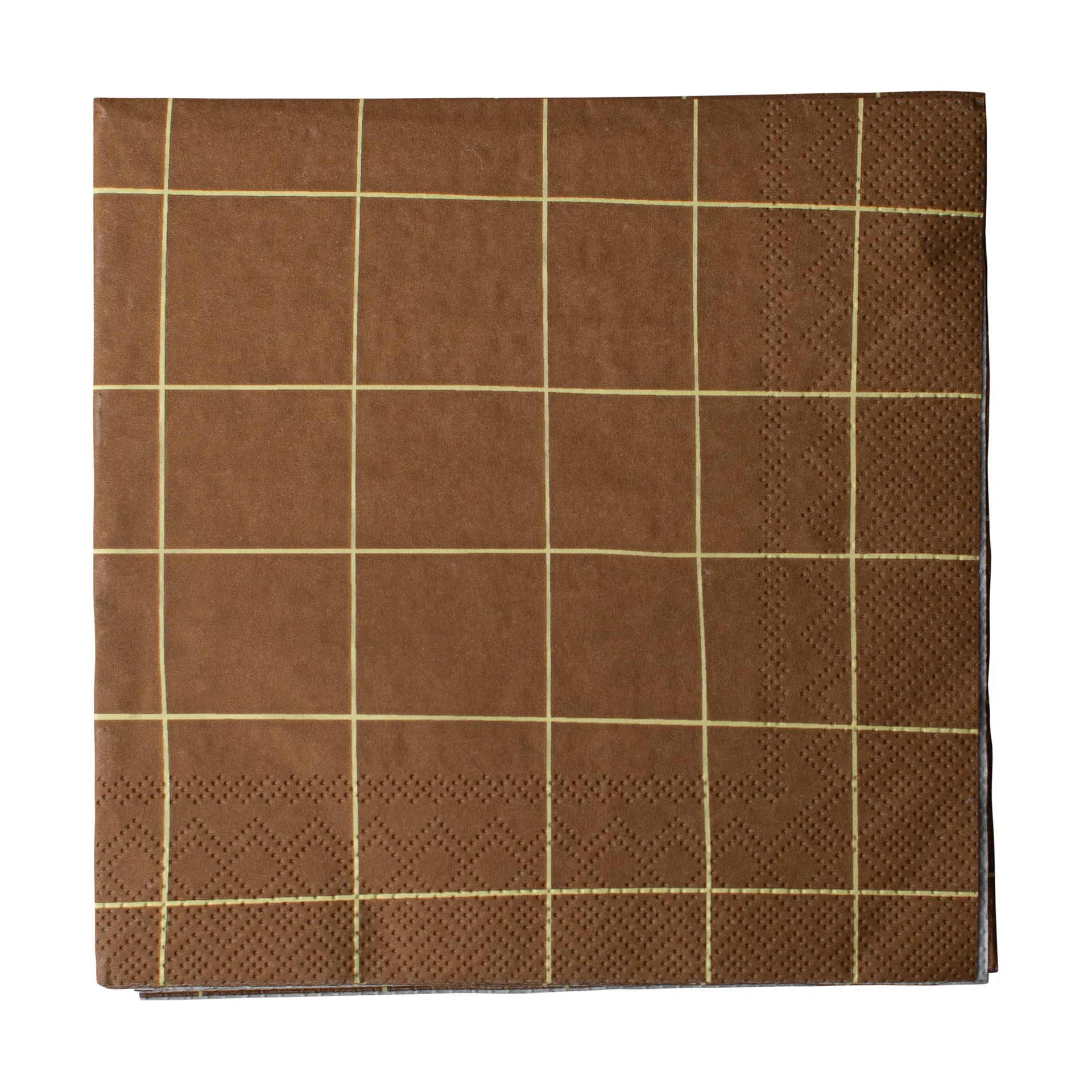 Square papirserviet 33x33 cm, Brown DBKD