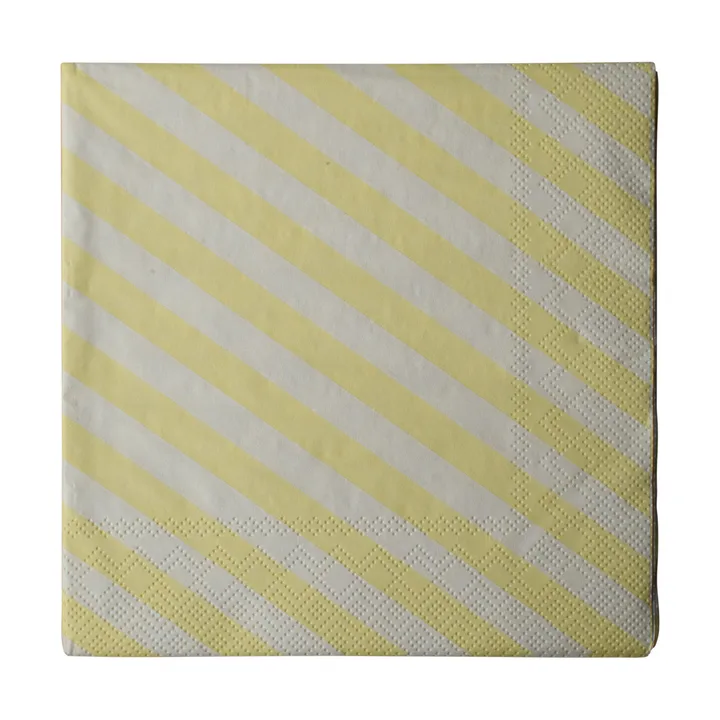 Stripe papirserviet 33x33 cm - Creme - DBKD