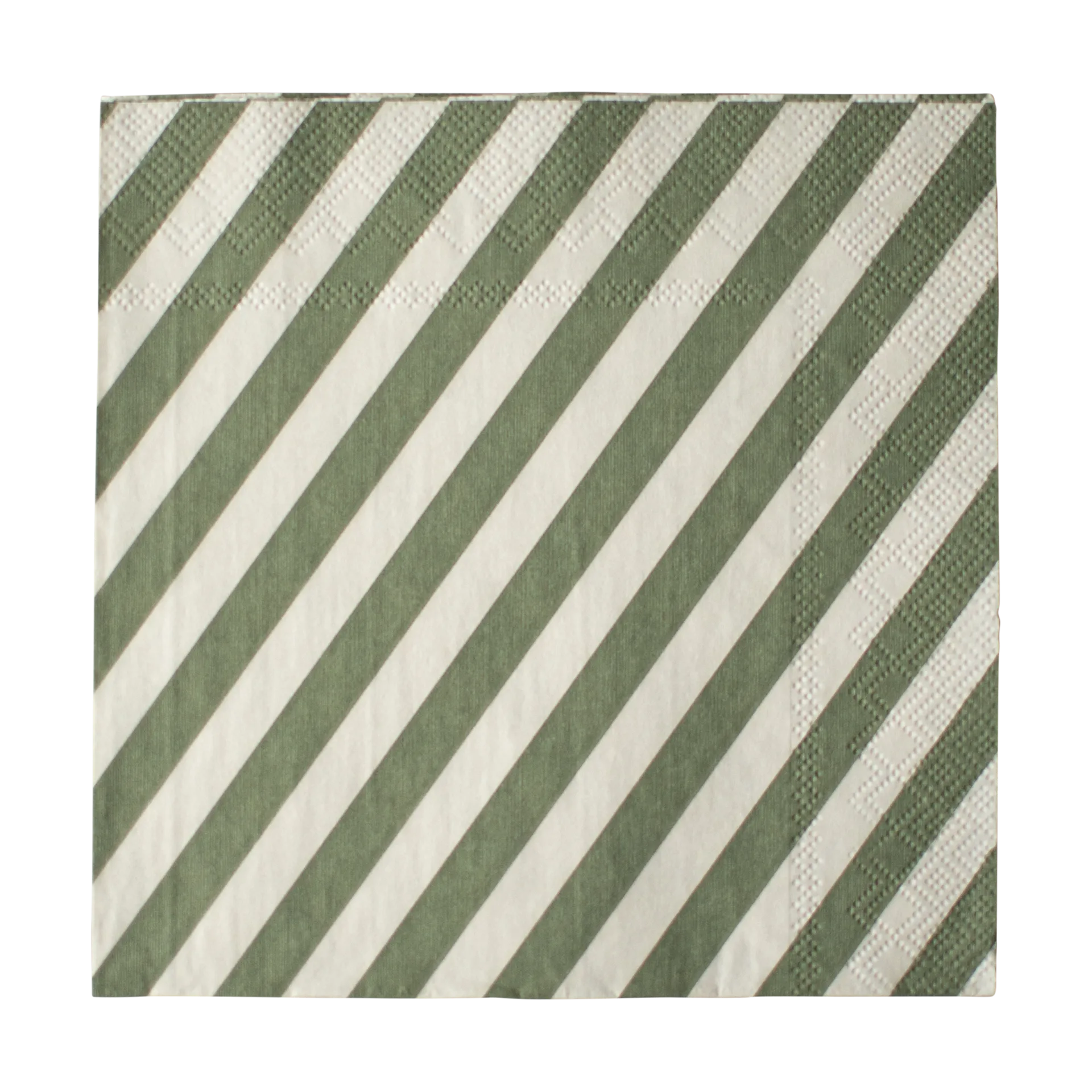 Stripe papirserviet 33x33 cm, Green DBKD