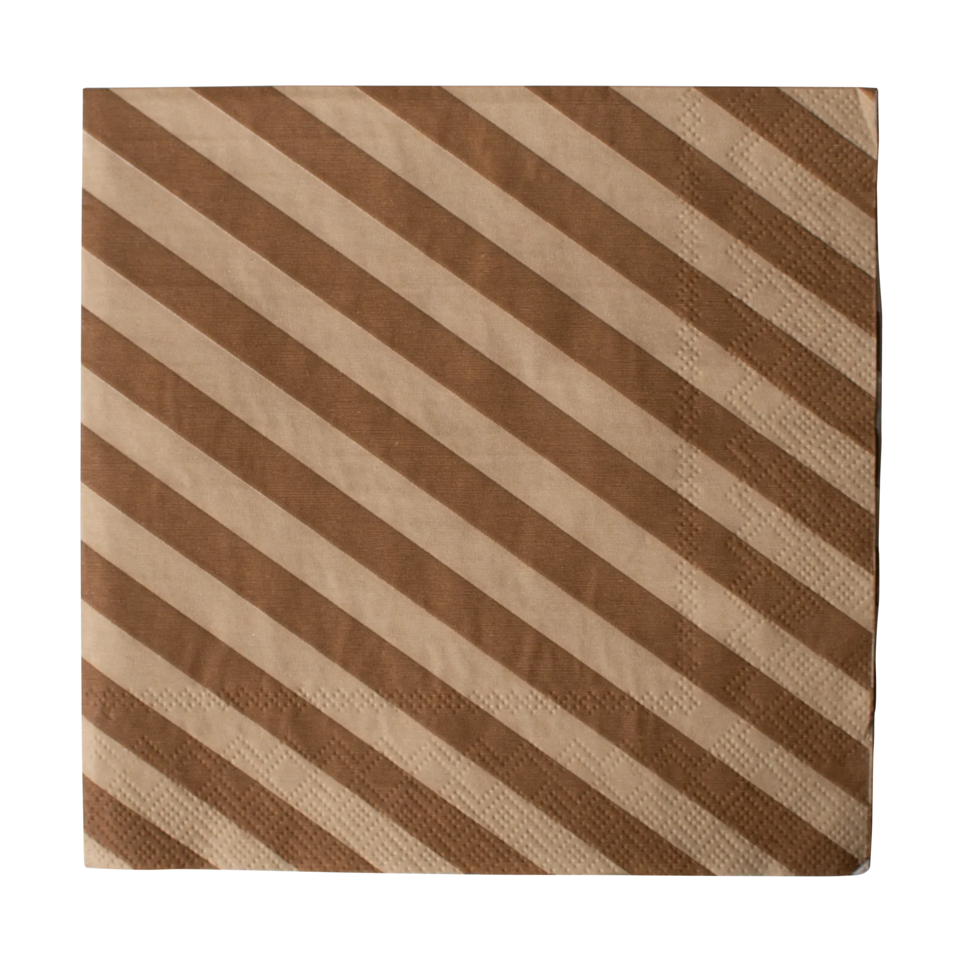 Stripe papirserviet 33x33 cm, Nougat DBKD