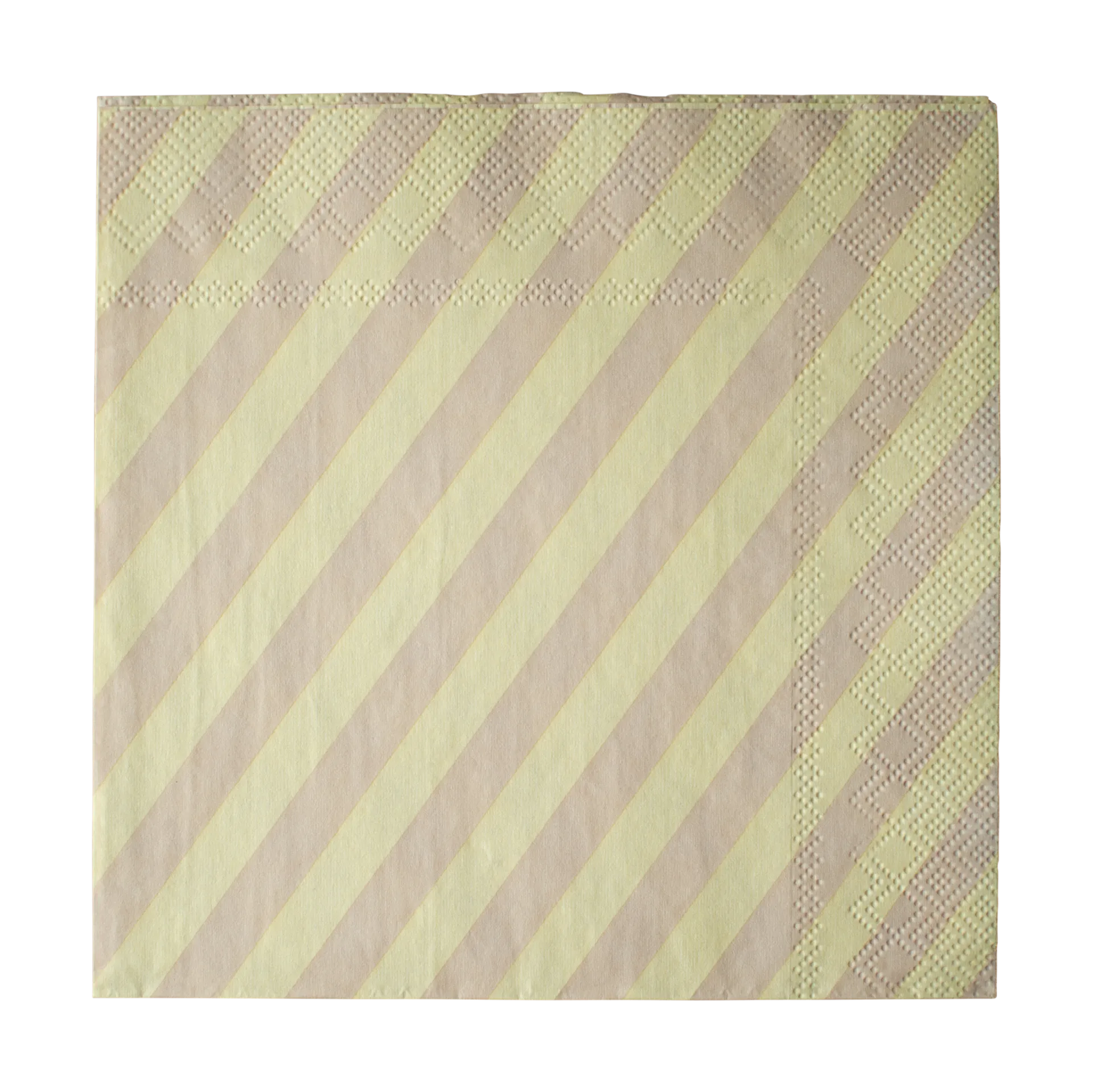 Stripe papirserviet 33x33 cm, Yellow DBKD