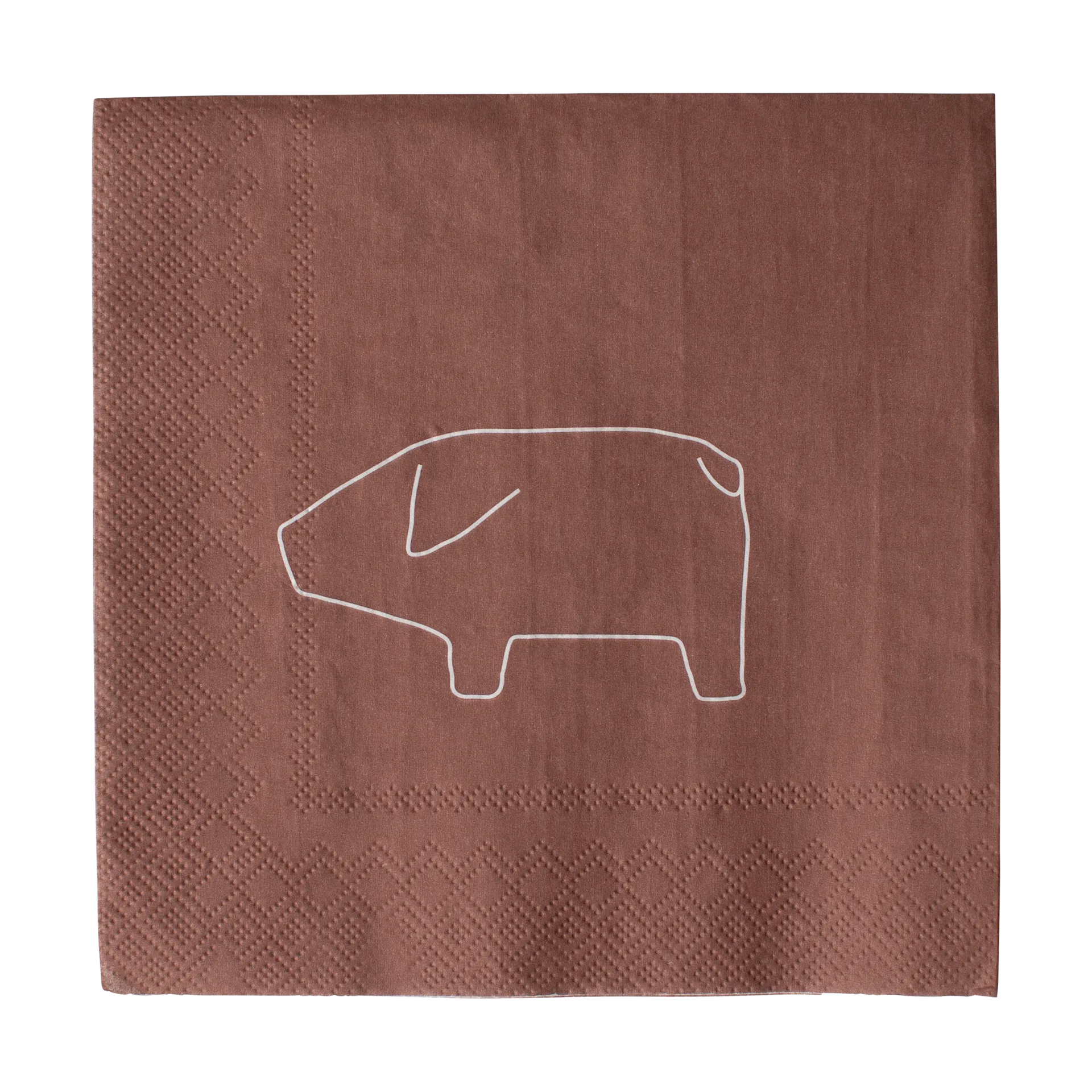 Svensk pig papirserviet 33x33 cm 20-pakning, Red DBKD