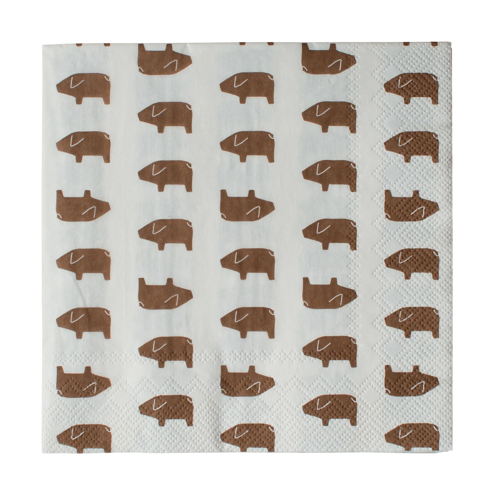 DBKD Swedish pig papirserviet 33x33 cm 20-pakning Brown
