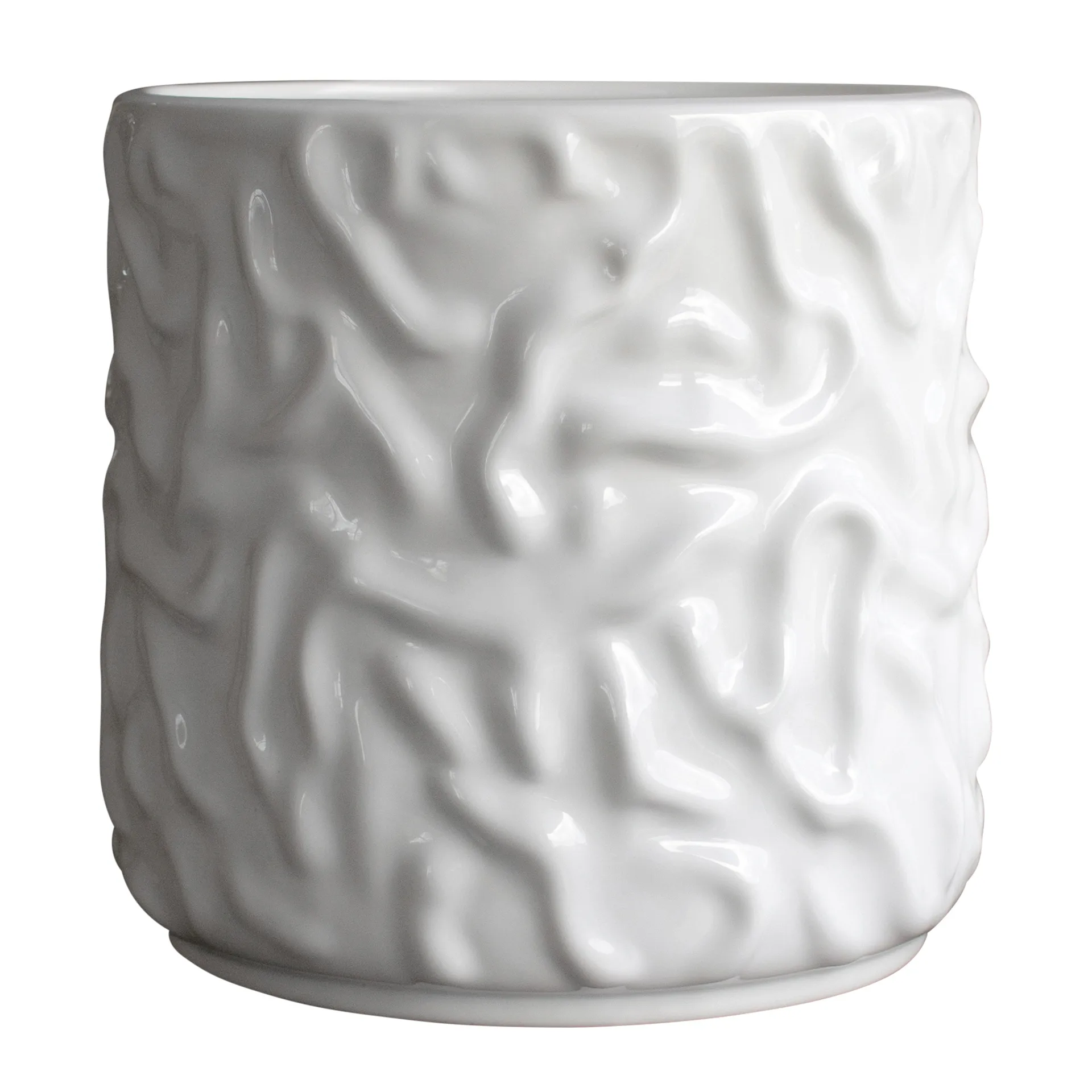 Swoon krukke/urtepotte Ø23 cm, Shiny white DBKD