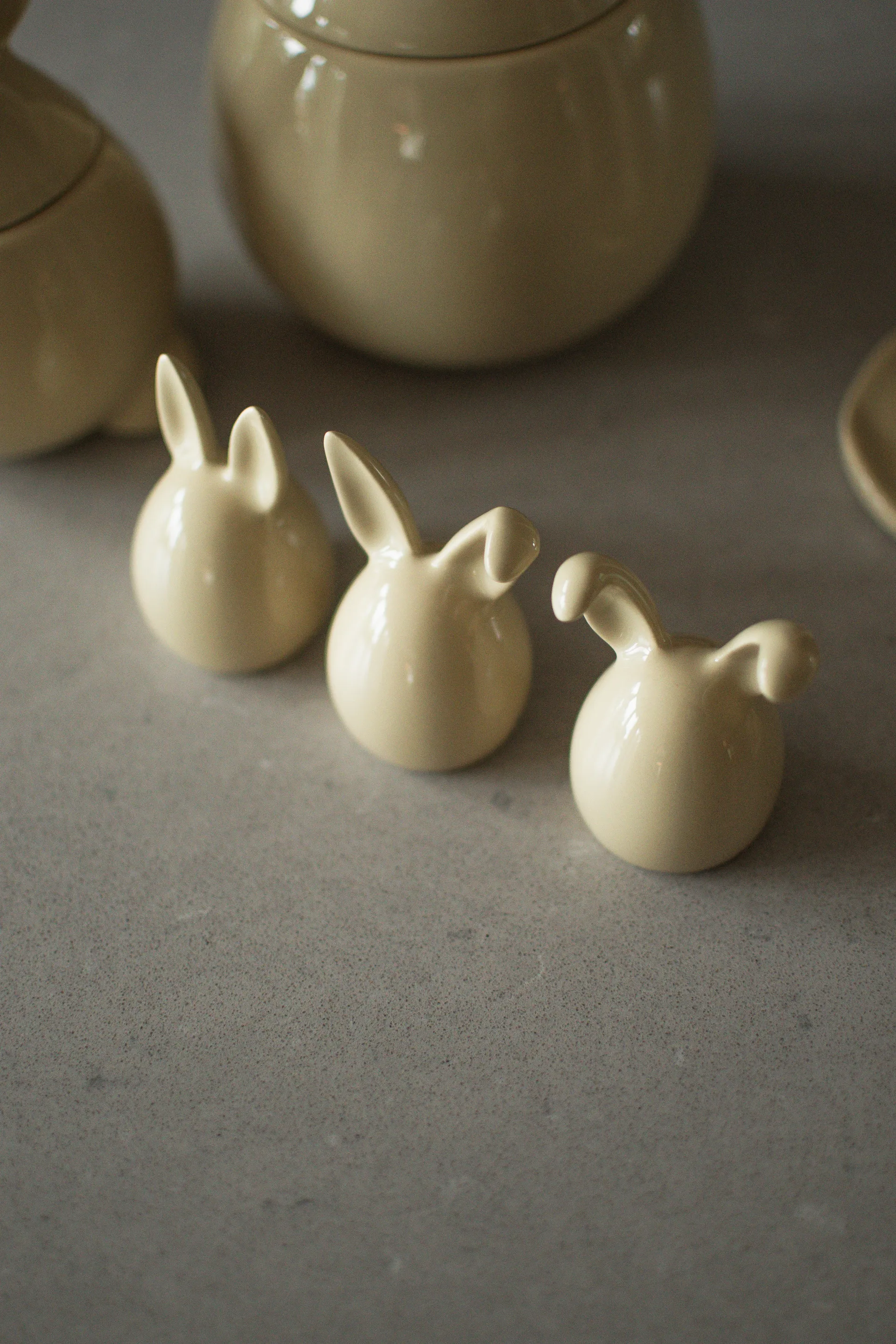 Triplets påskehare 3-pak, Shiny yellow DBKD