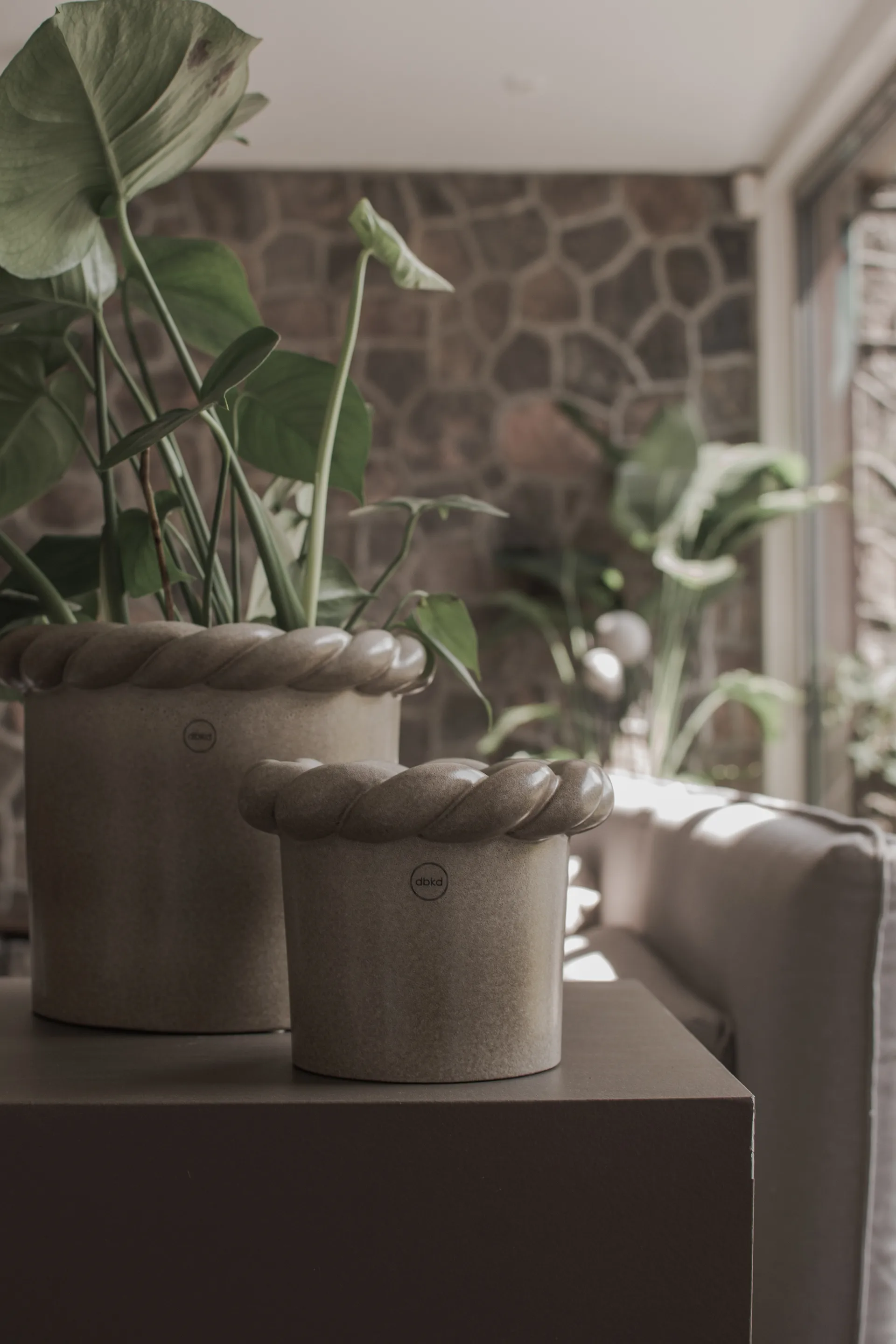 Twine krukke Ø14 cm, Beige DBKD