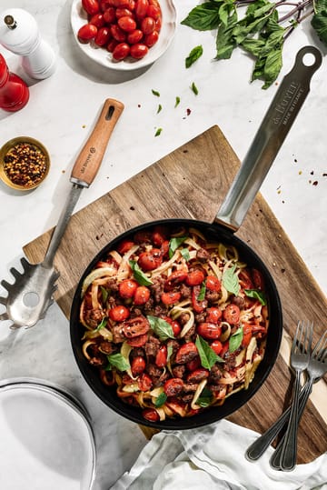 De Buyer B Bois spaghettiske med træhåndtag - Rustfrit stål - De Buyer