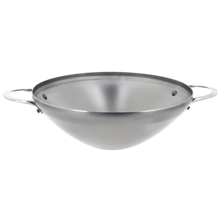 Mineral B wokpande med greb, 28 cm De Buyer