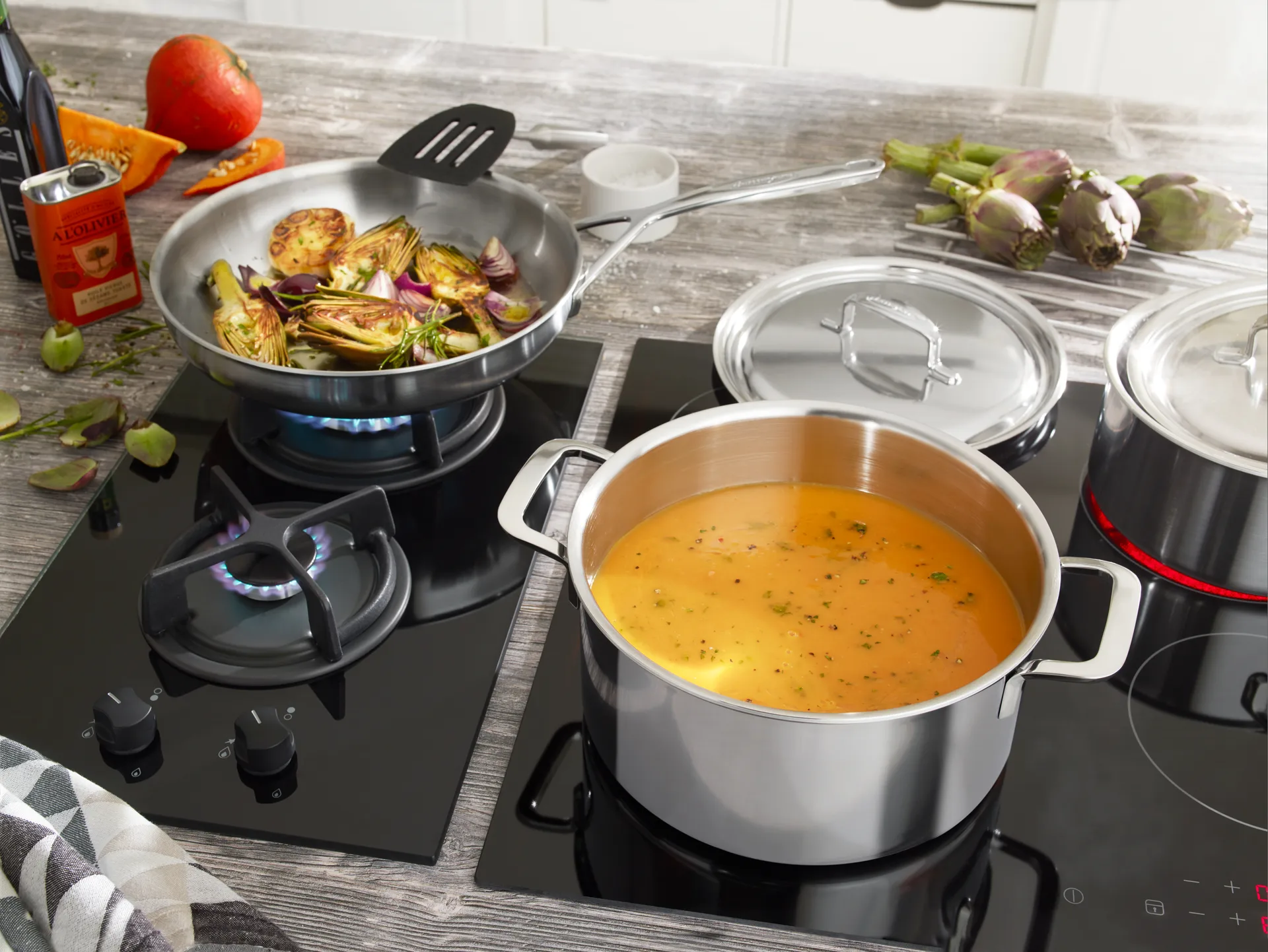 Demeyere 5-plus stegepande rustfrit stål 5-ply, Ø24 cm Demeyere