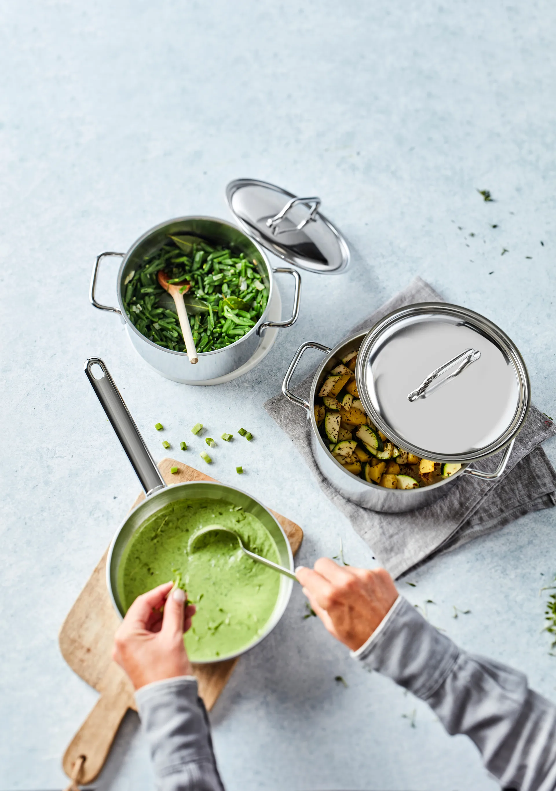 Demeyere Apollo 7 gryde lav rustfrit stål, 2,2 L Demeyere