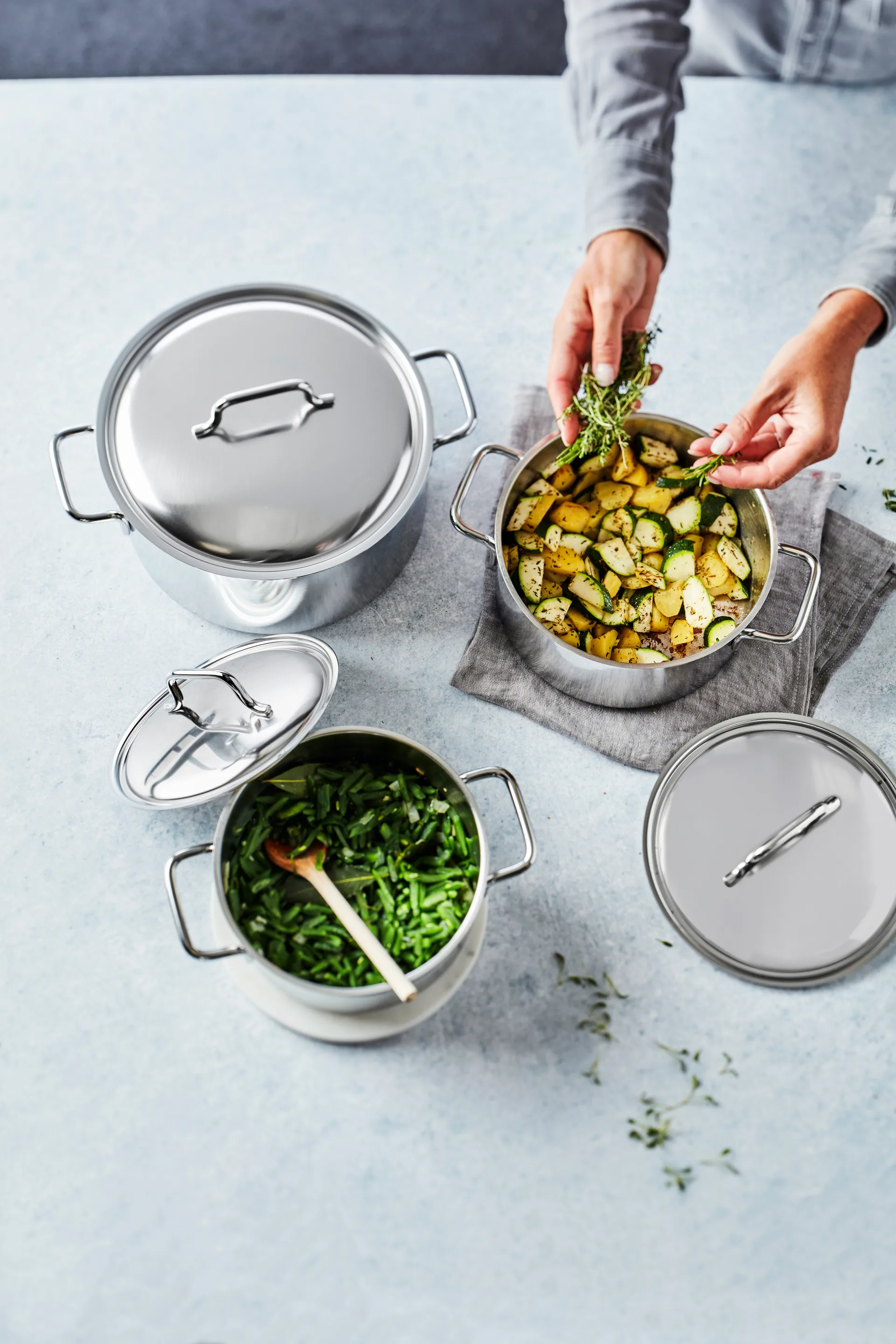 Demeyere Apollo 7 gryde lav rustfrit stål, 3 L Demeyere