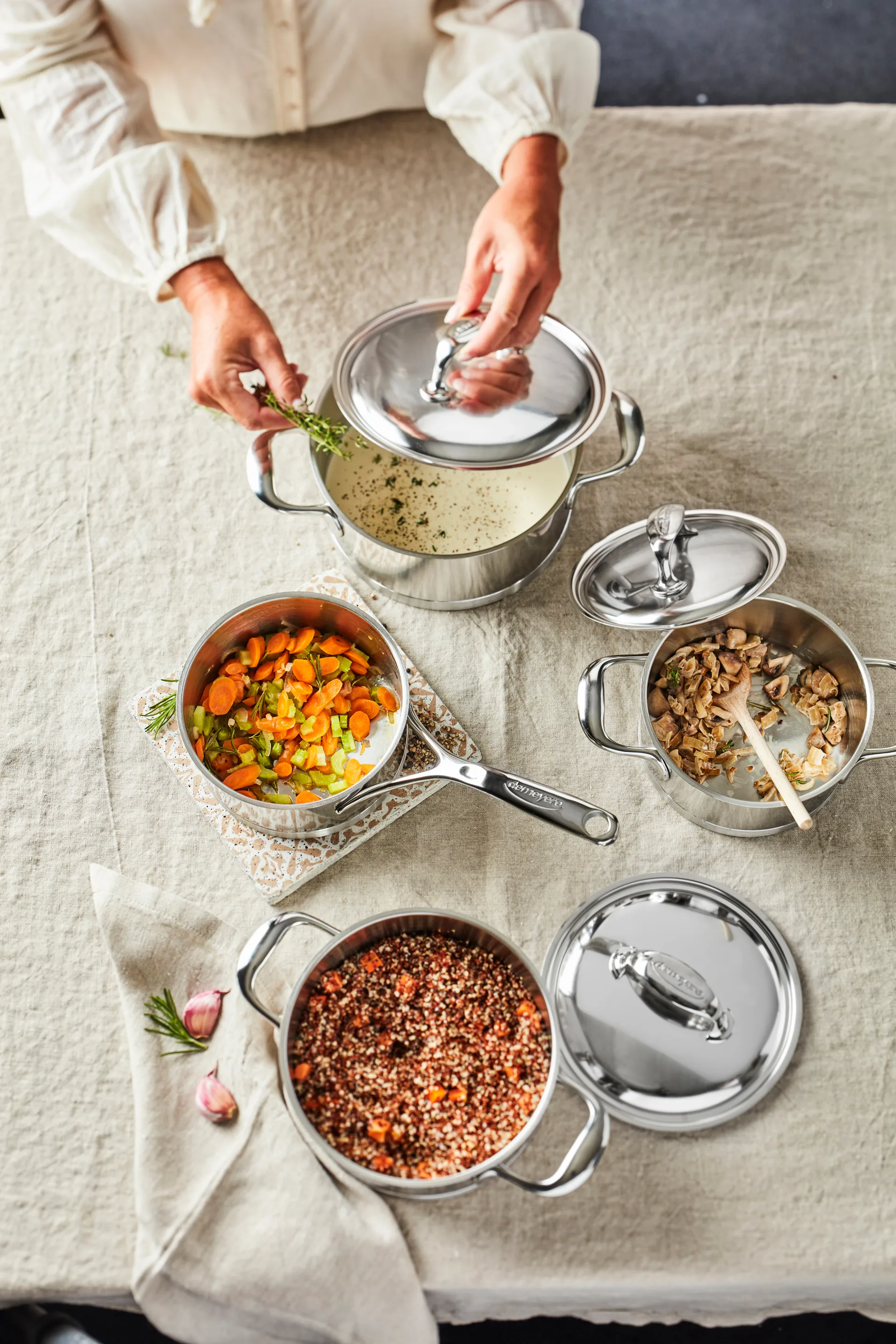 Demeyere Atlantis 7 gryde lav rustfrit stål, 1,5 L Demeyere