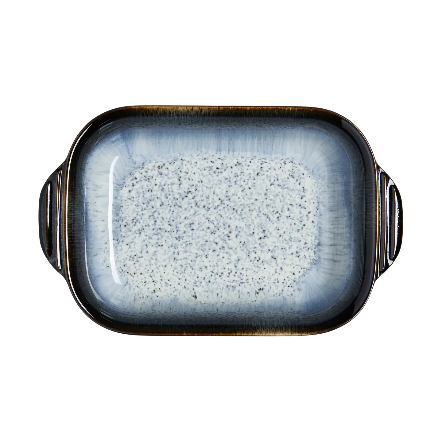 Halo ovnfast fad, Sort-blå, small, rektangulær Denby