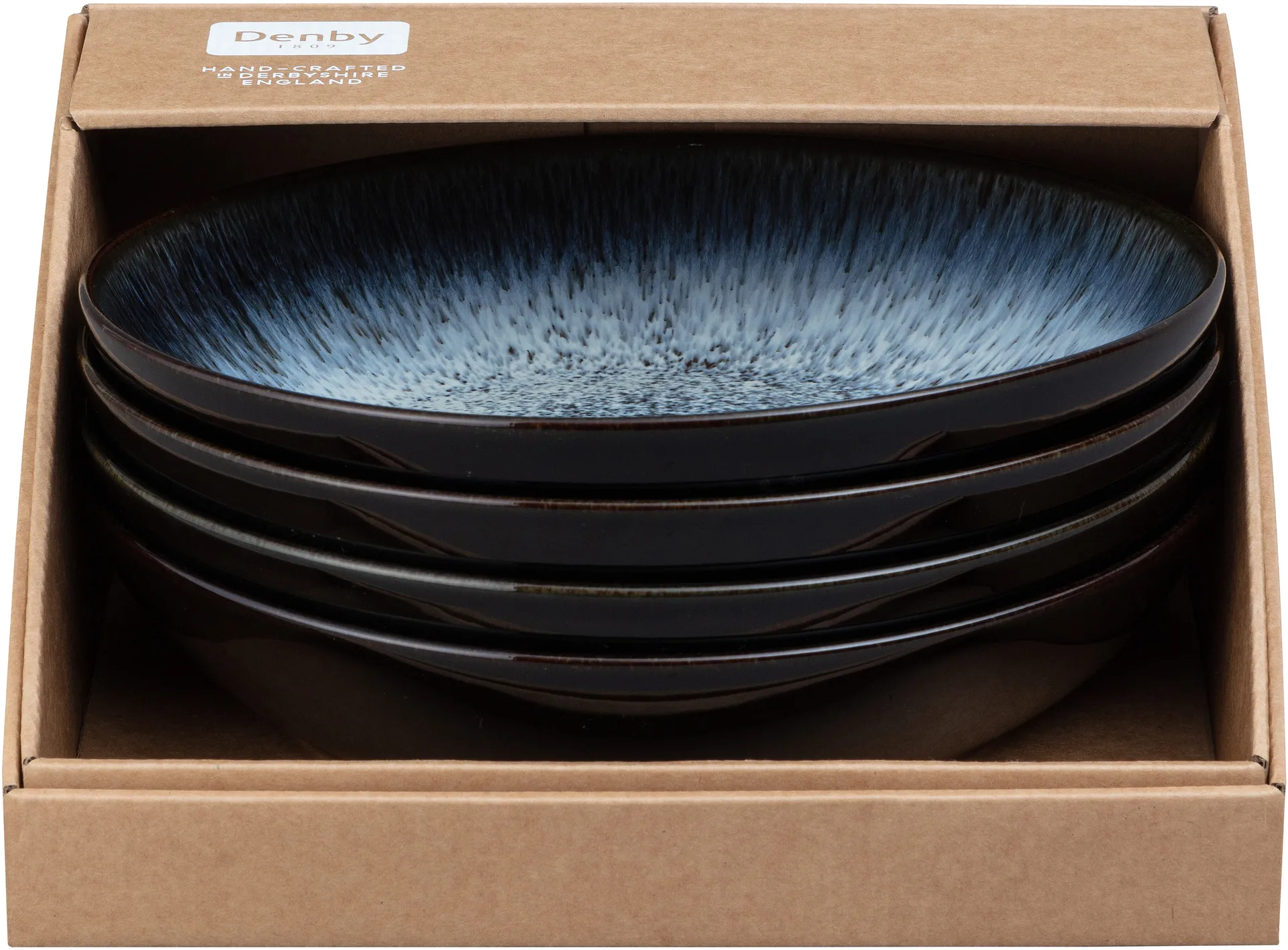 Halo pastaskål 22 cm 4-pak, Blå/Grå/Sort Denby