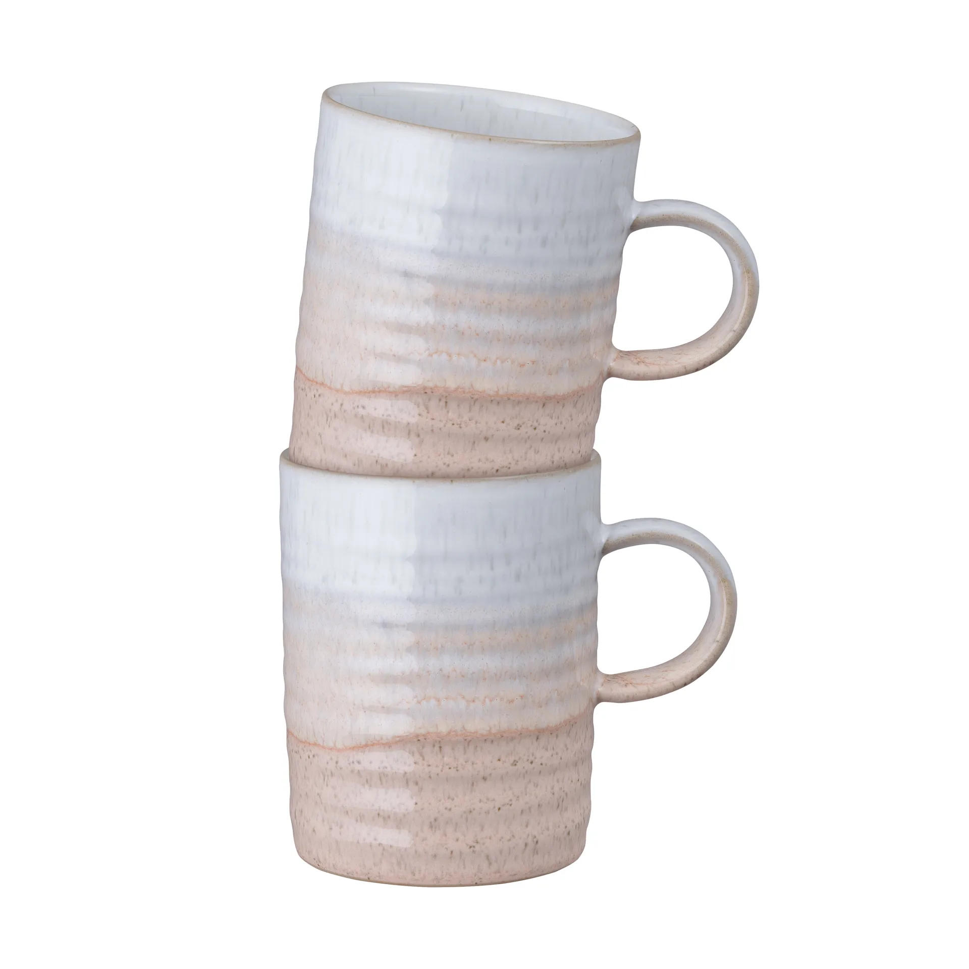 Kiln Coral rillet krus, Koral-beige, 2 stk. Denby