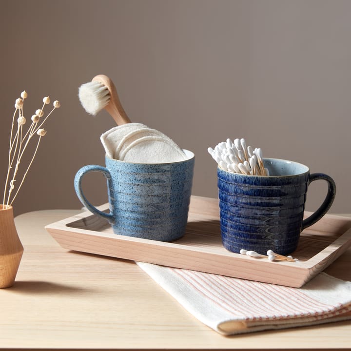 Studio Blue riflet krus 40 cl, Flint/Chalk Denby