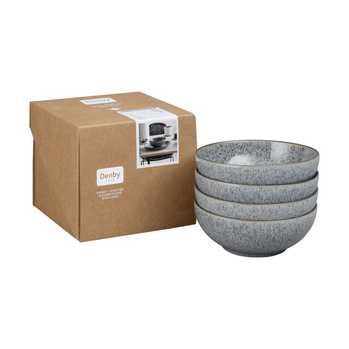 Studio Grey coupe serveringsskål 17 cm 4-pak, Granite Denby