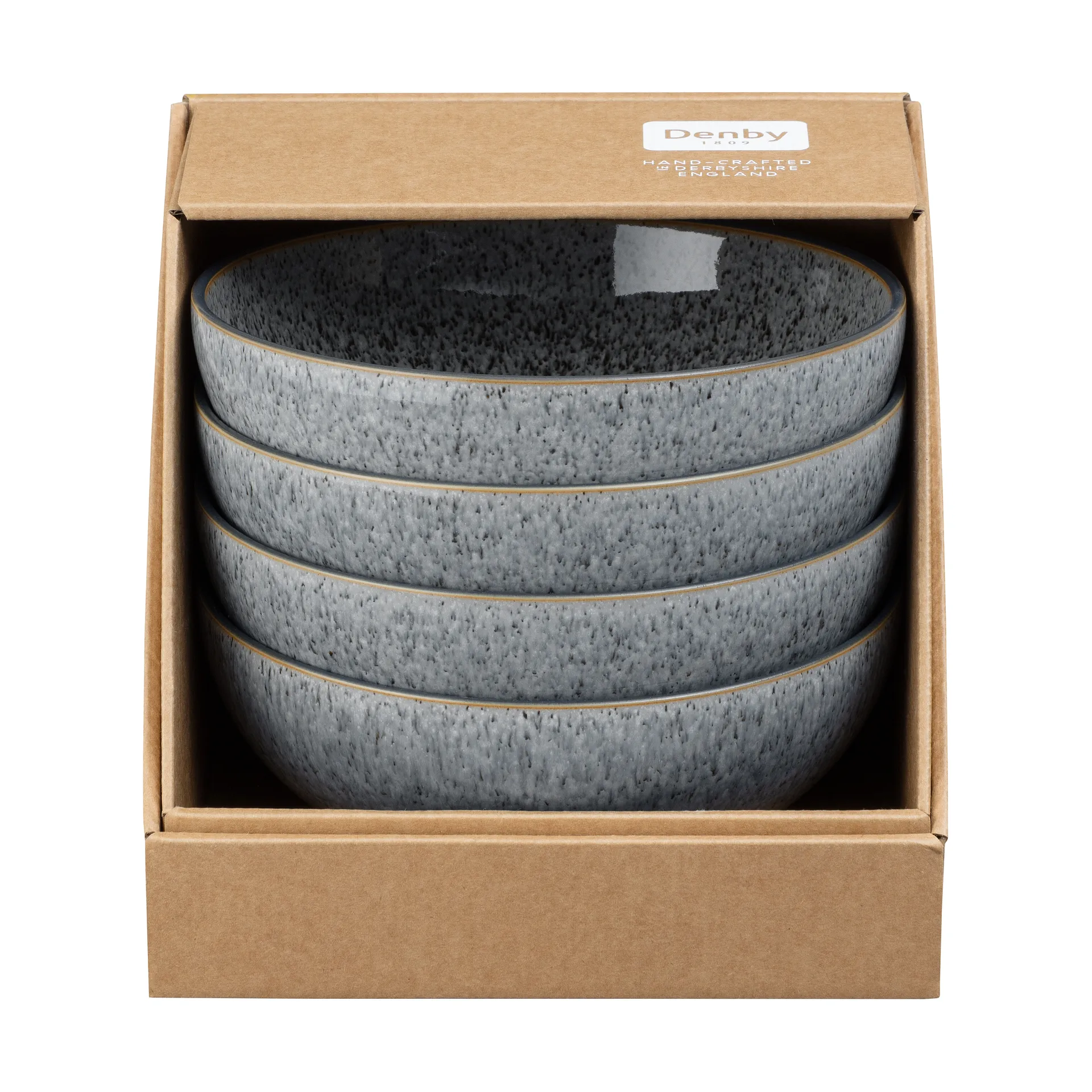 Studio Grey coupe serveringsskål 17 cm 4-pak, Granite Denby