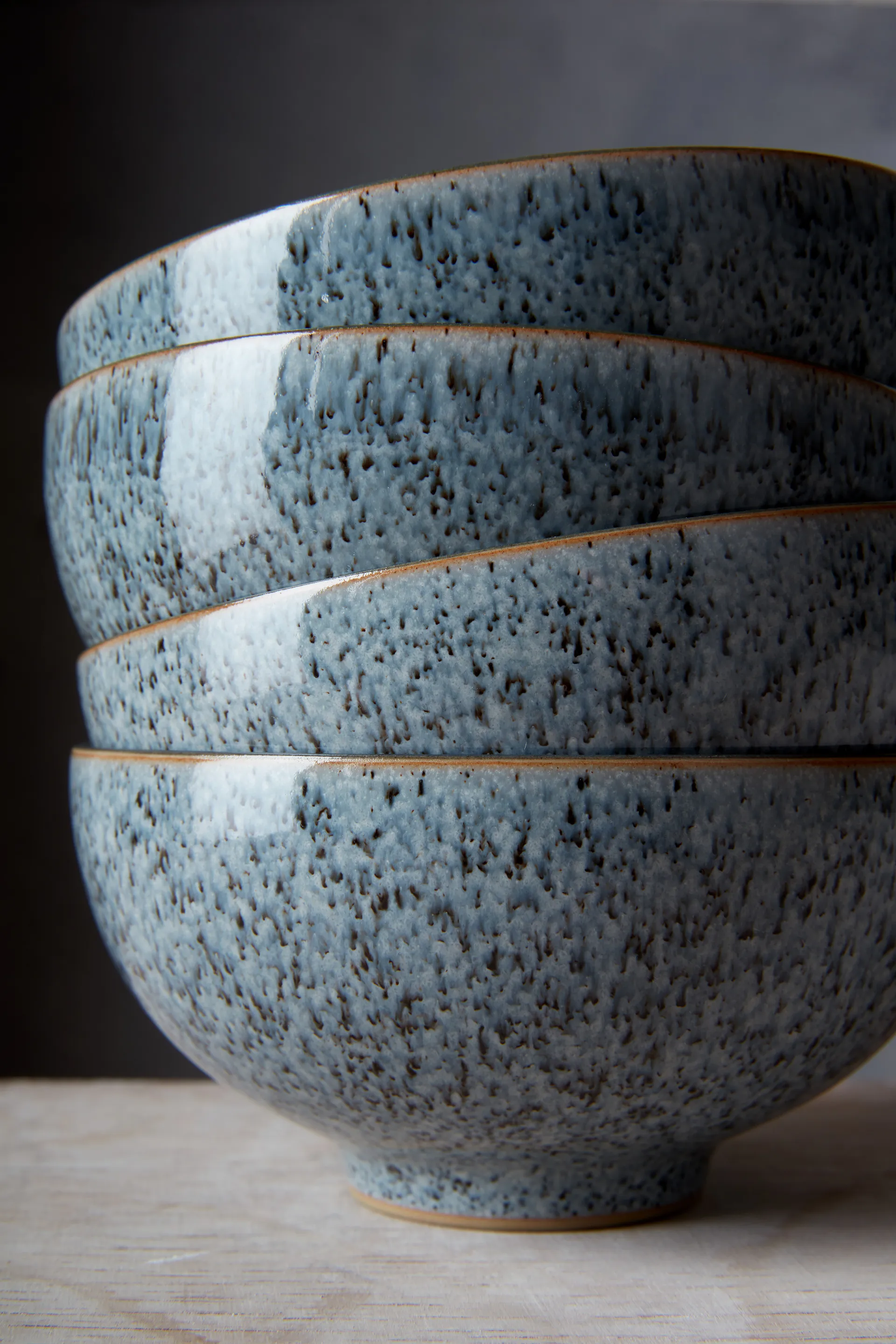 Studio Grey coupe serveringsskål 17 cm 4-pak, Granite Denby